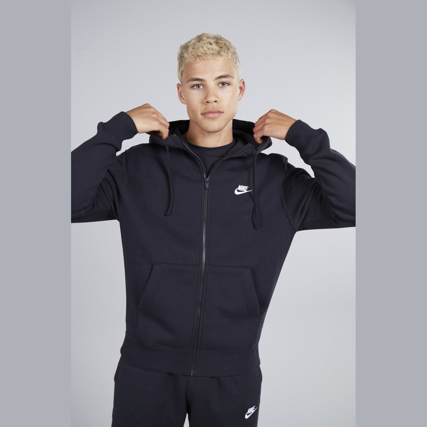 M NSW CLUB HOODIE FZ BB BLACK/BLACK/WHITE BLACK/BLACK/WHITE Bild 9