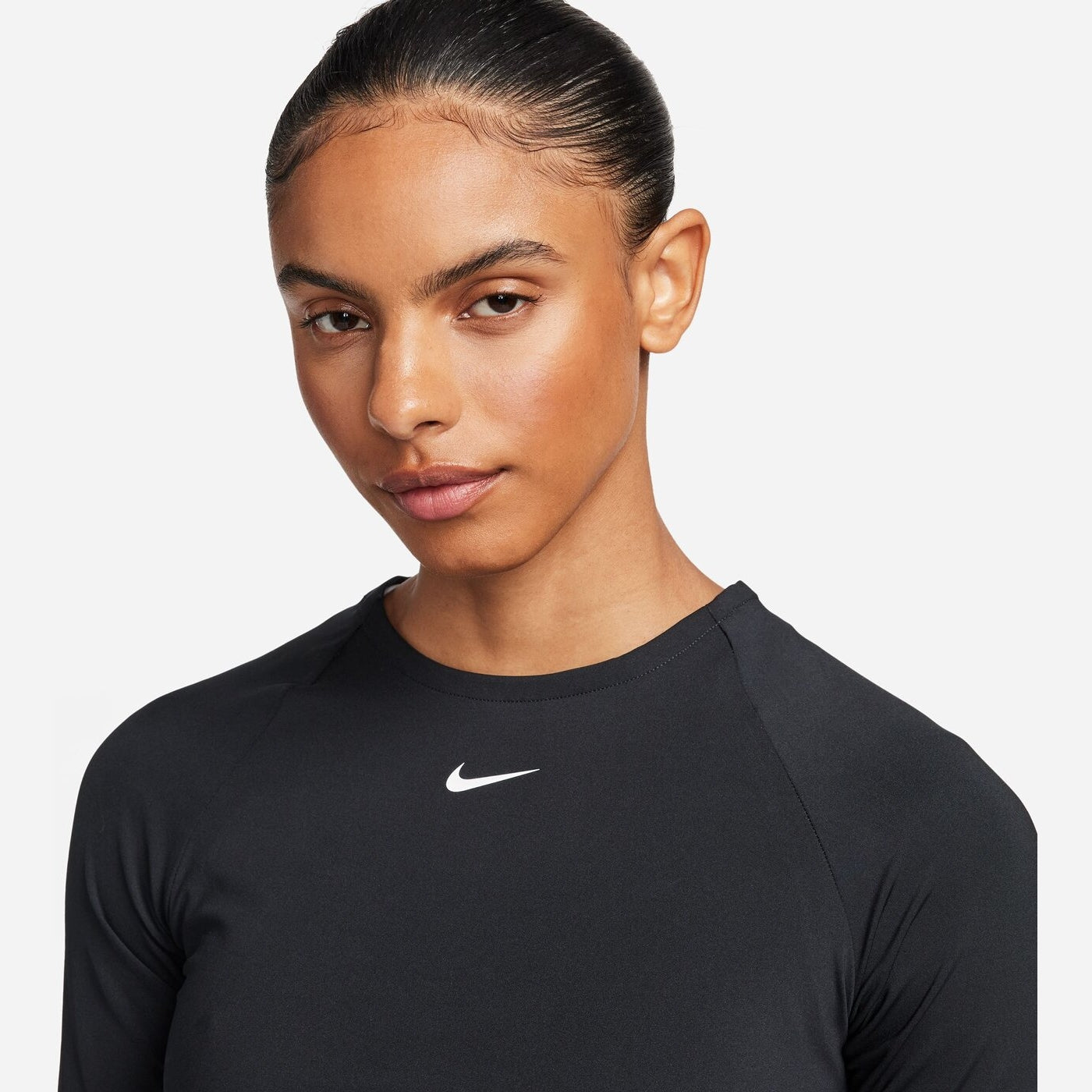 NIKE PRO DF 365 CROP LS BLACK/WHITE BLACK/WHITE Bild 5