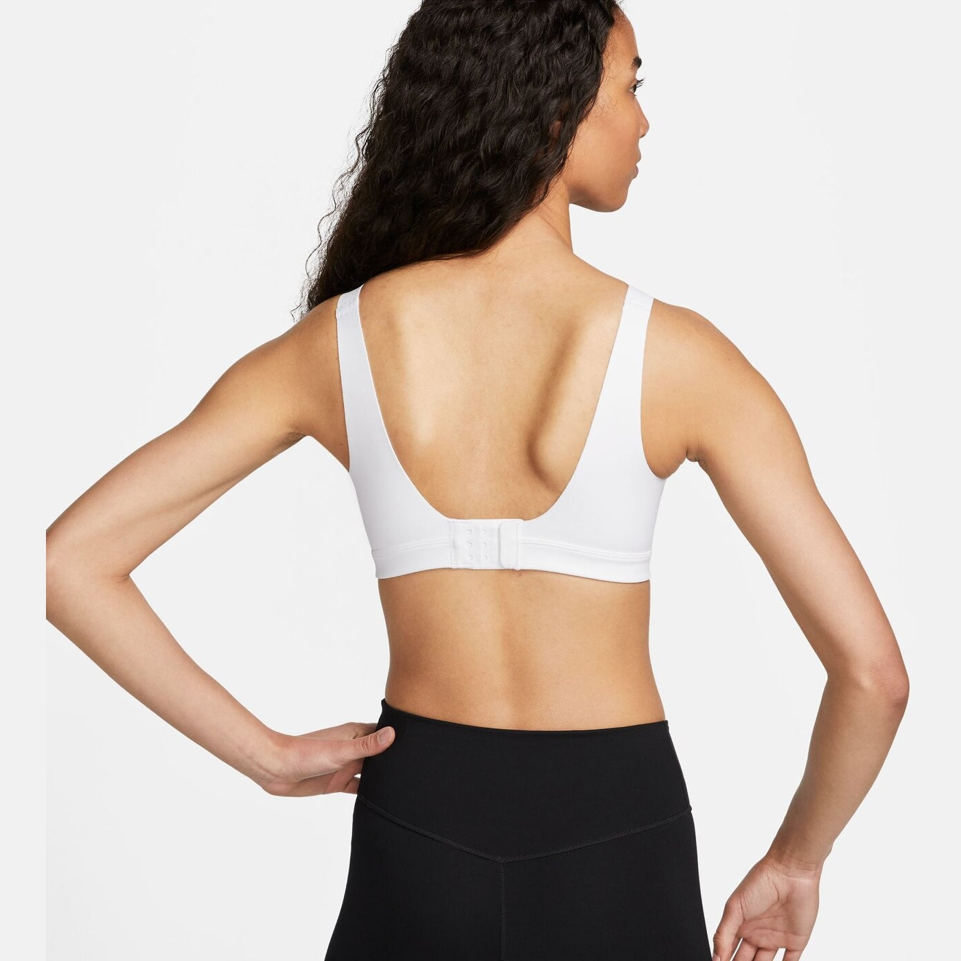 W NK DF ALPHA HS BRA WHITE/WHITE/STONE MAUVE/BL Bild 2