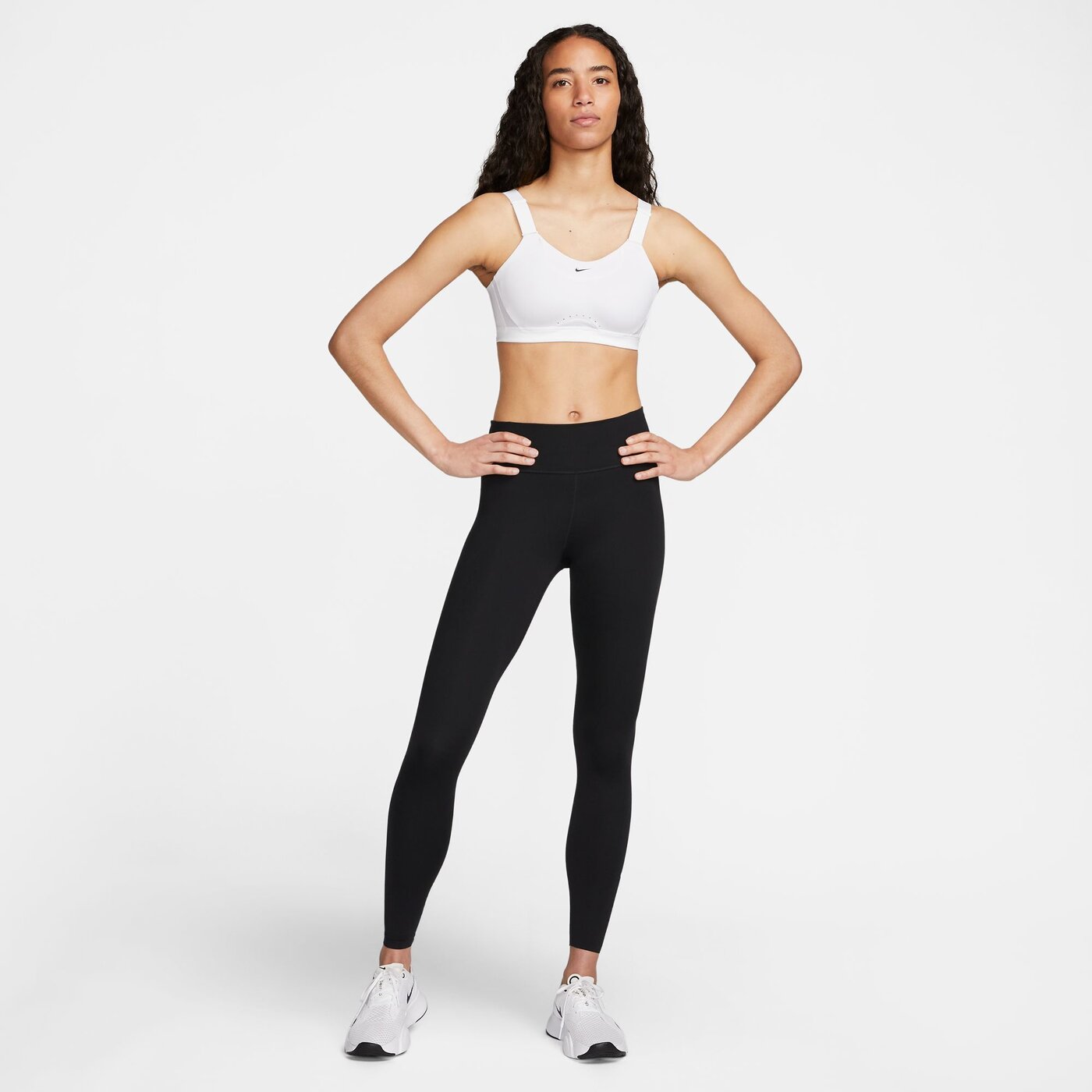 W NK DF ALPHA HS BRA WHITE/WHITE/STONE MAUVE/BL Bild 4