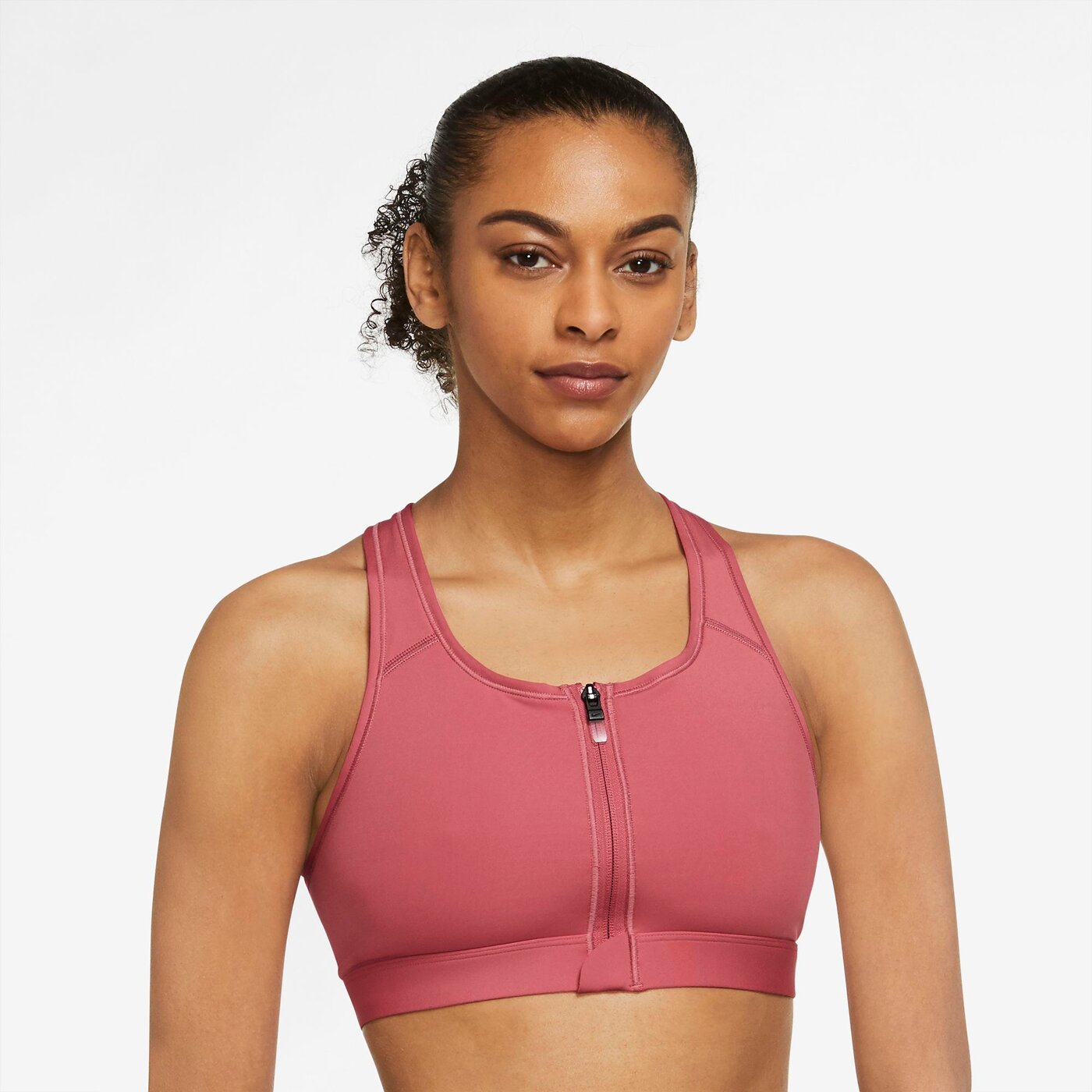W NK DF SWSH ZIP FRONT BRA ARCHAEO PINK/BLACK ARCHAEO PINK/BLACK Bild 1