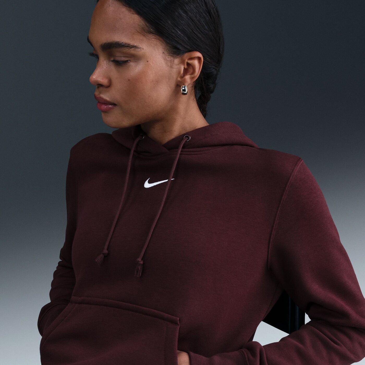 W NSW PHNX FLC STD PO HOODIE BURGUNDY CRUSH/SAIL BURGUNDY CRUSH/SAIL Bild 9