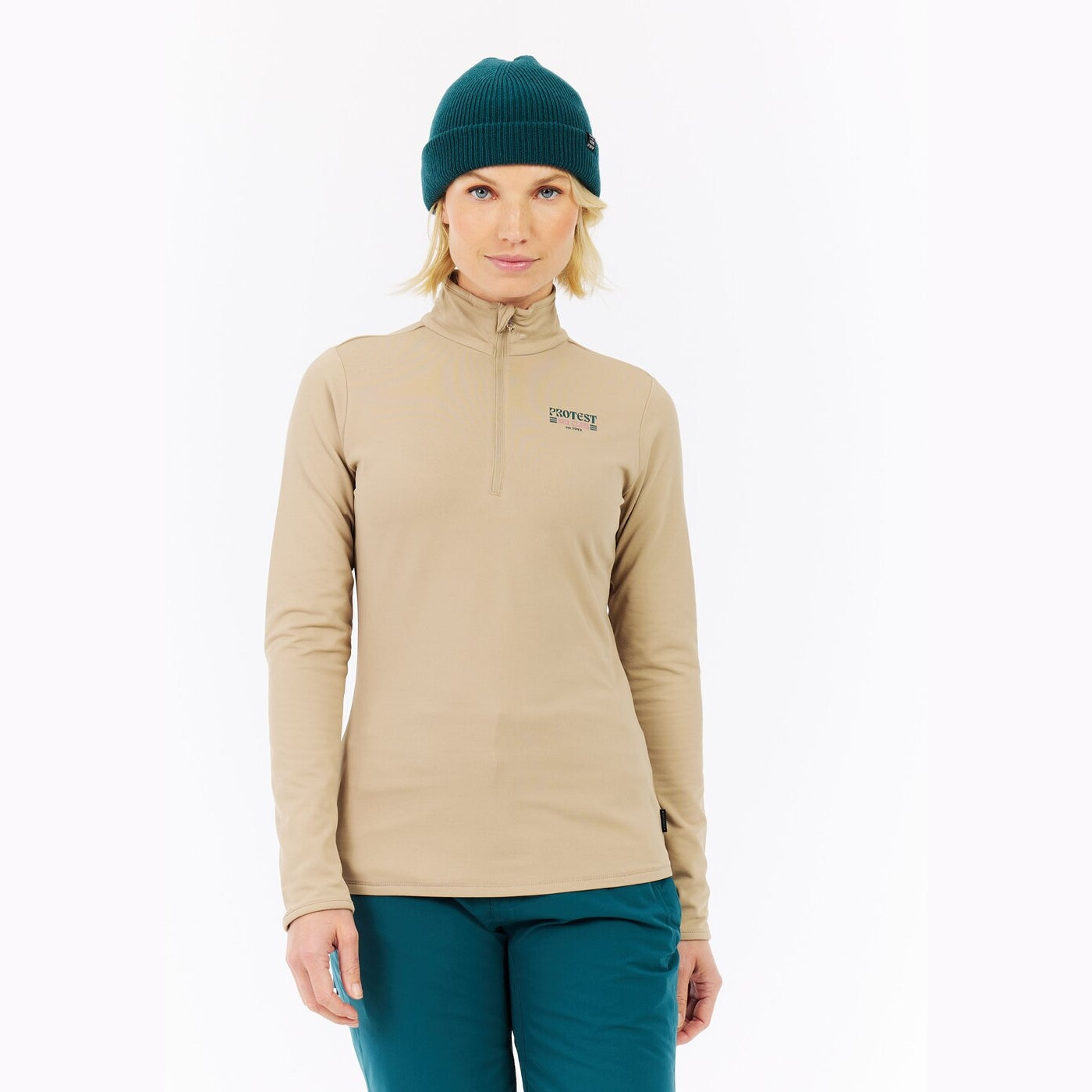 PRTGentle 1/4 zip active top BAMBOOBEIGE BAMBOOBEIGE Bild 3