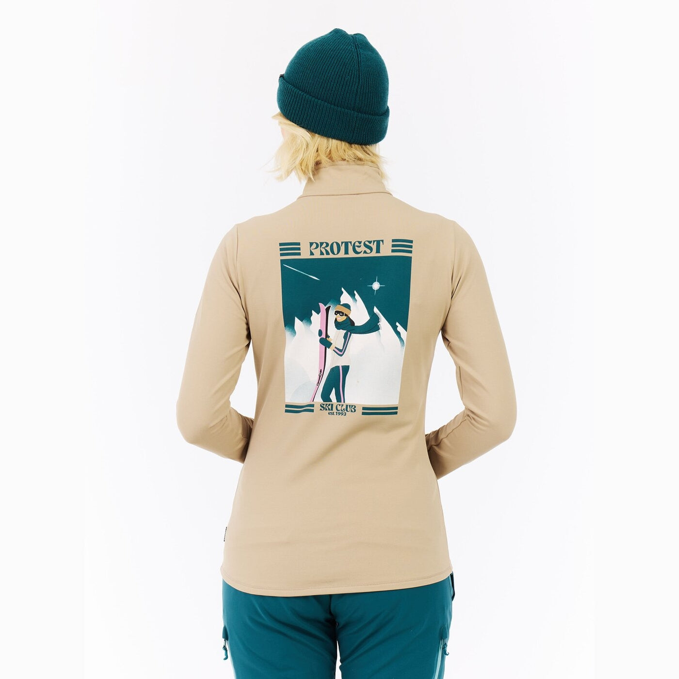 PRTGentle 1/4 zip active top BAMBOOBEIGE BAMBOOBEIGE Bild 4