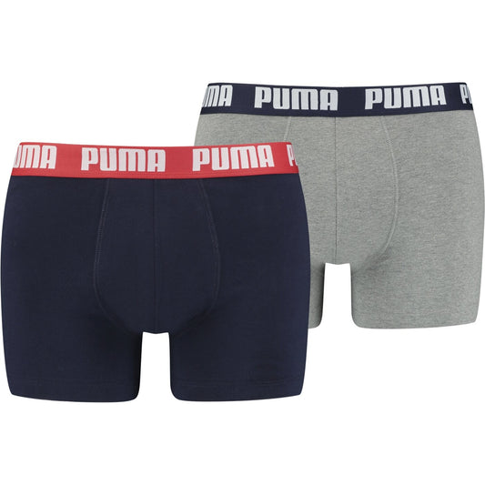 PUMA BASIC BOXER 2P BLUE / GREY MELANGE BLUE / GREY MELANGE Bild 1