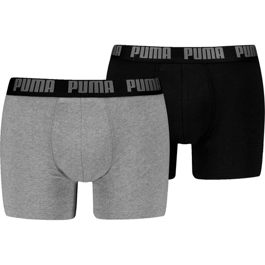 PUMA MEN EVERYDAY BASIC BOXER 2P, S GREY MELANGE / BLACK GREY MELANGE / BLACK Bild 1