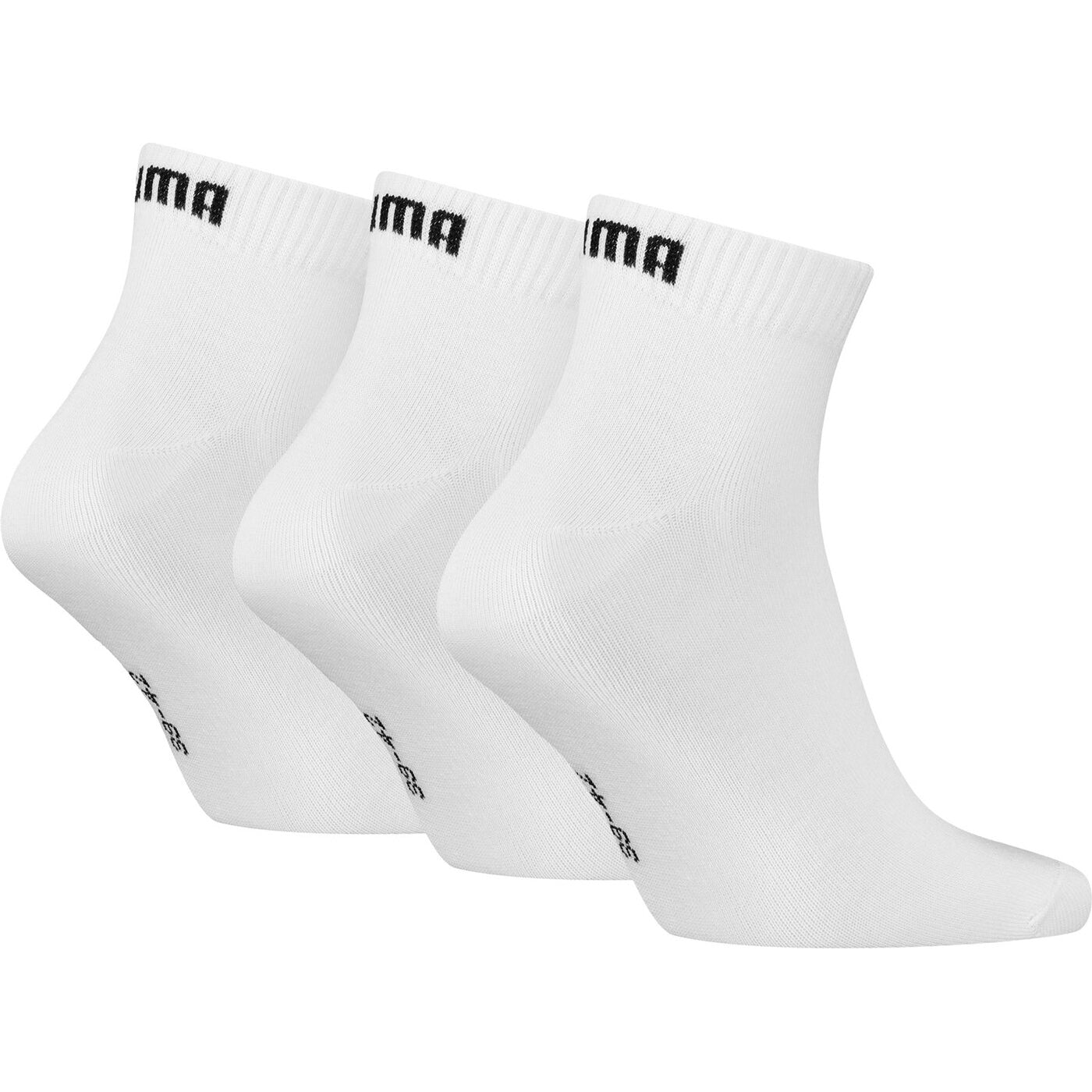 PUMA UNISEX QUARTER PLAIN 3P WHITE WHITE Bild 2