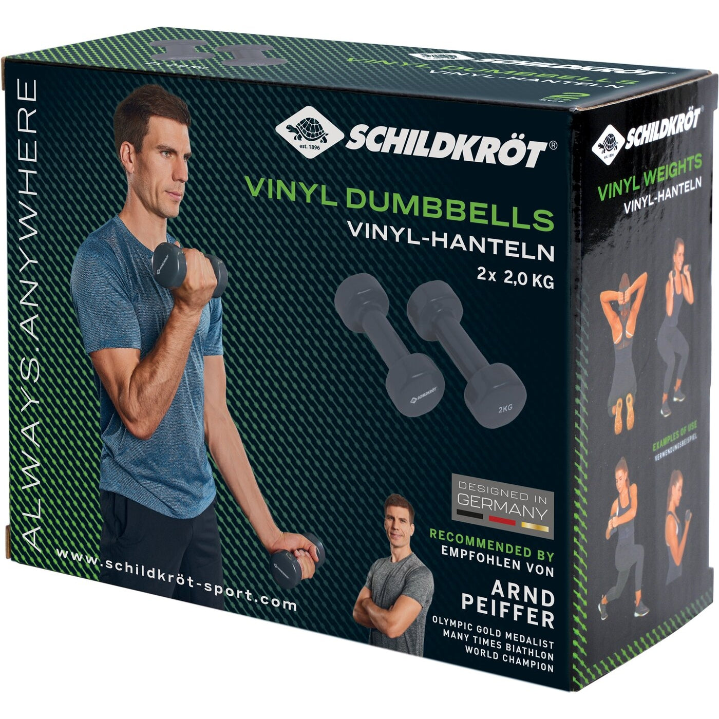 VINYL HANTEL Set, 2x 2,0kg (grey), in 4C-Box, KEINE FARBE KEINE FARBE Bild 2