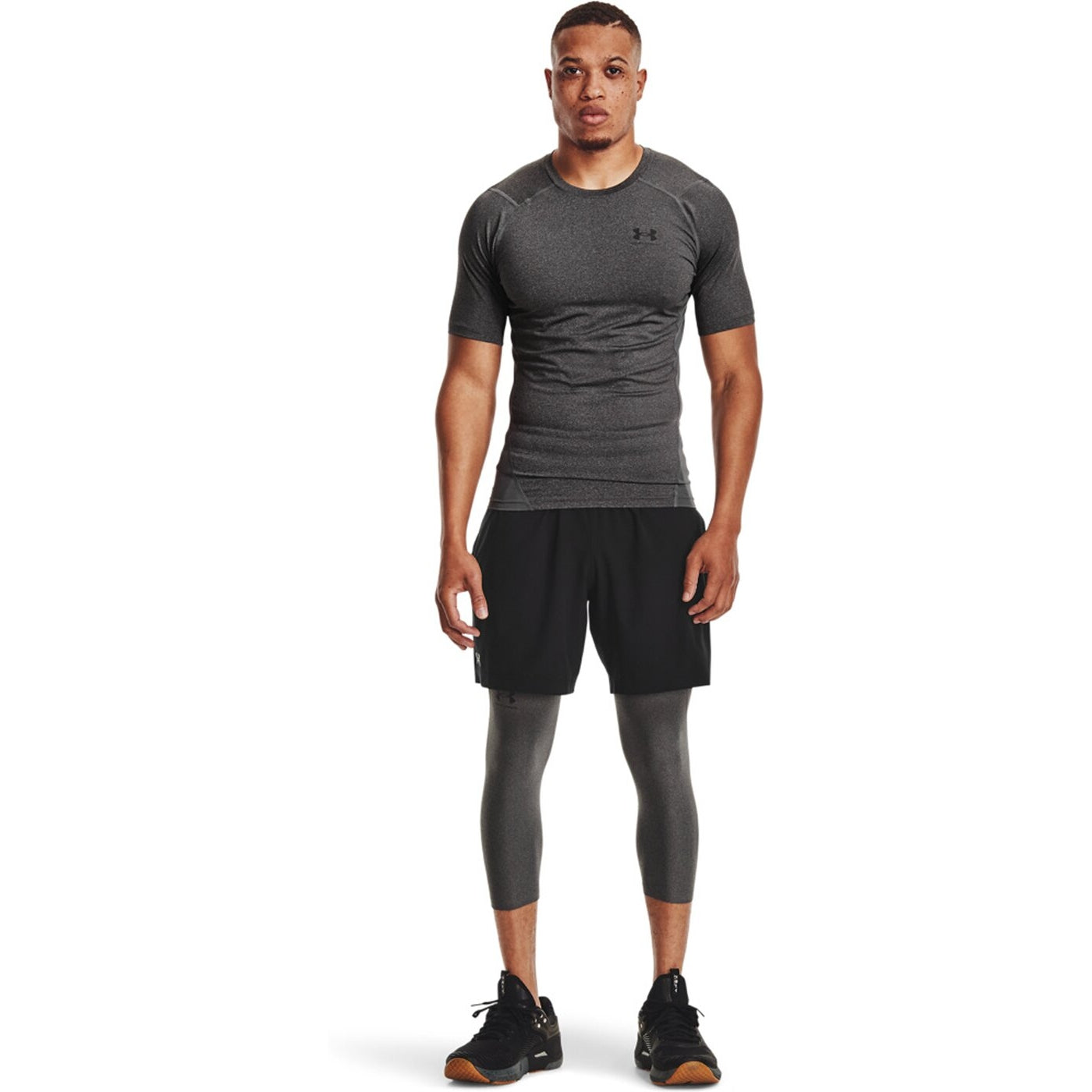 UA HG ARMOUR COMP SS CARBON HEATHER CARBON HEATHER Bild 5