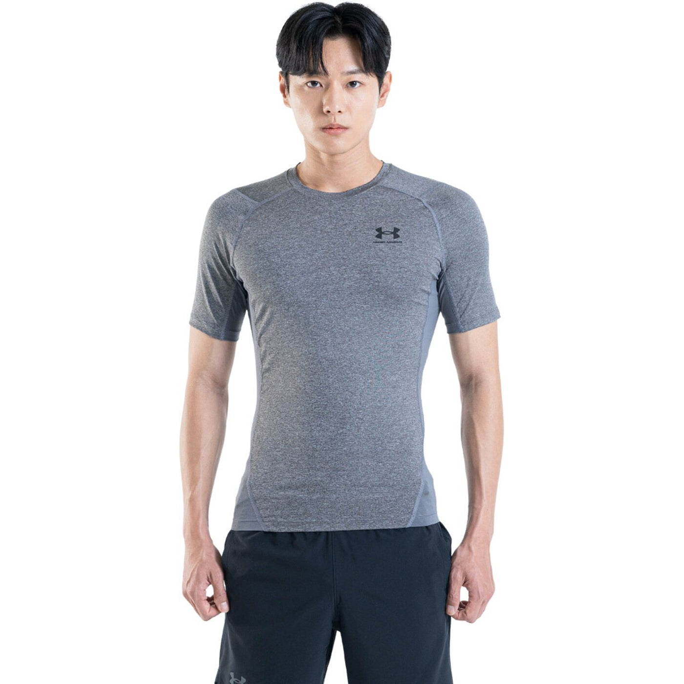 UA HG ARMOUR COMP SS CARBON HEATHER CARBON HEATHER Bild 6