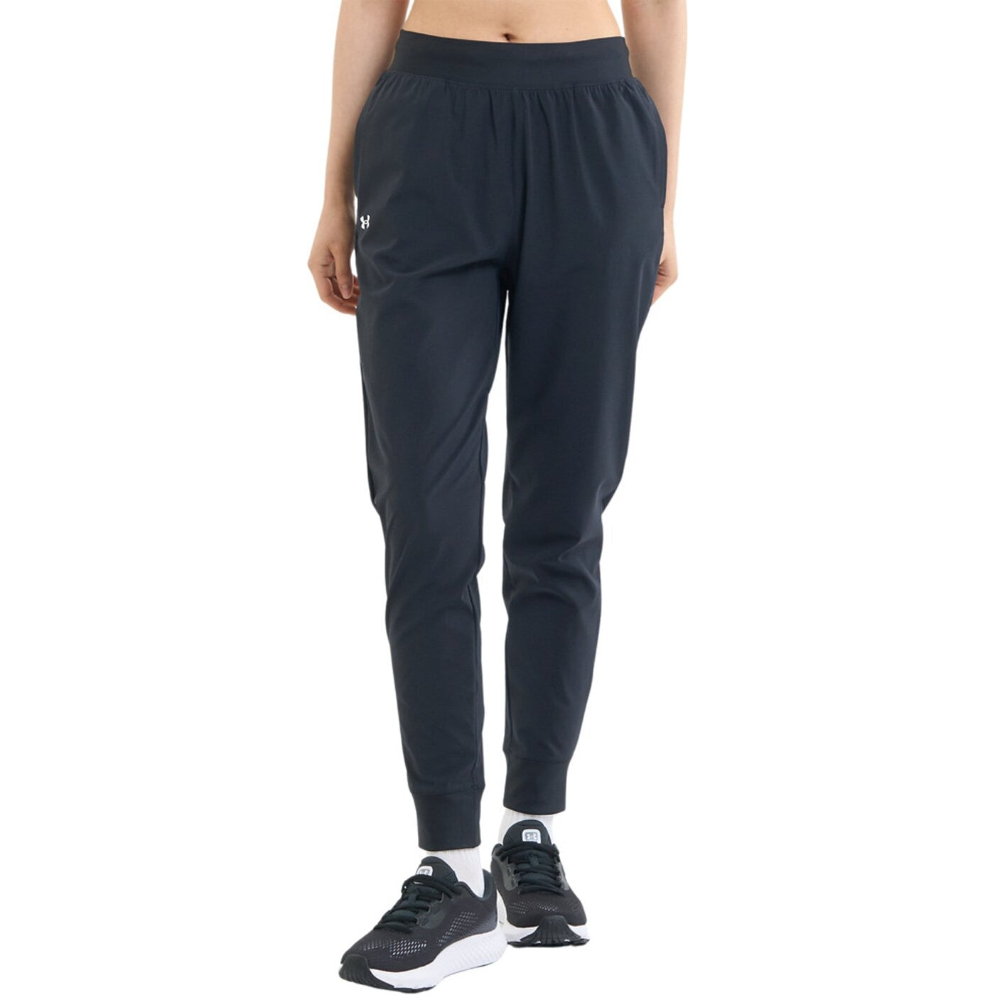 UA RIVAL HI RISE WOVEN PANT BLACK BLACK Bild 3