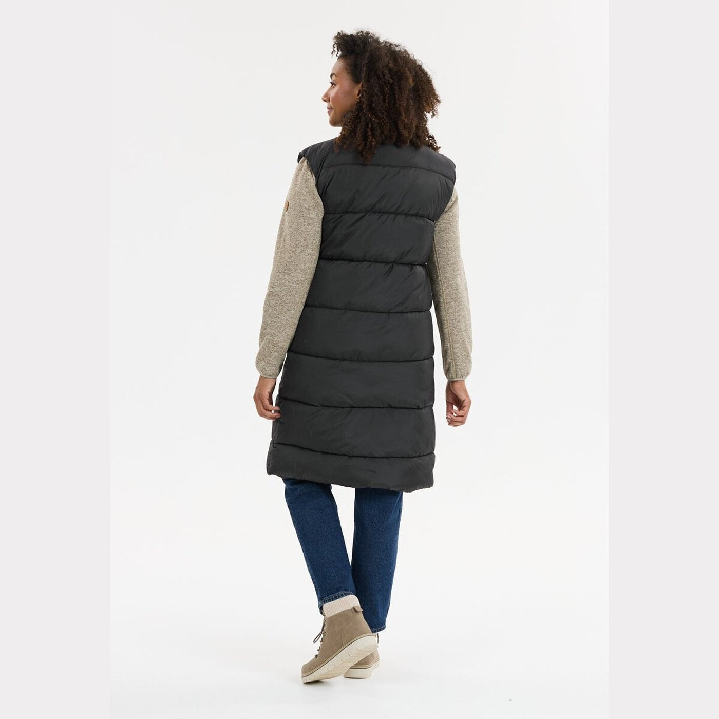 Amaretto W Long Puffer Vest BLACK BLACK Bild 6