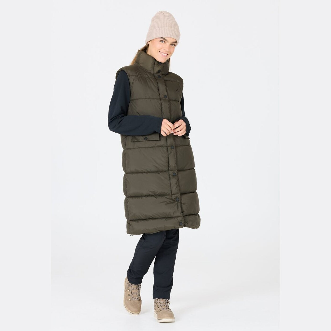 Amaretto W Long Puffer Vest BLACK INK BLACK INK Bild 5